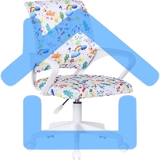 Кресло компьютерное детское Defender Fiesta Детск. рисунок, ткань, класс 1