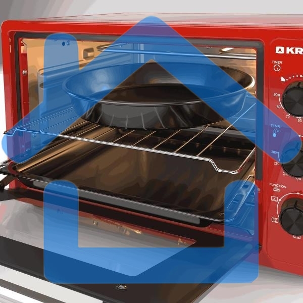 Мини-печь KRAFT KN-MO 3902 FKR красный