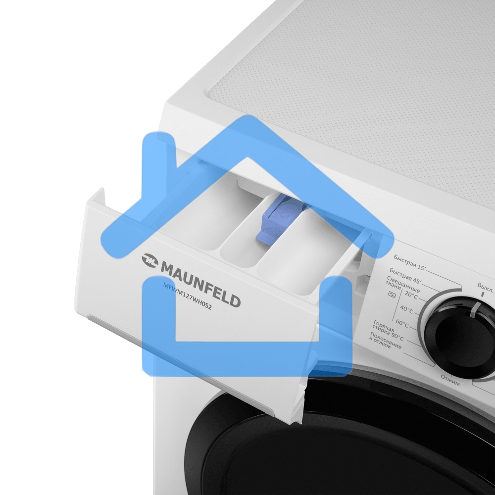 Стиральная машина Maunfeld MFWM127WH052 белый, загрузка фронтальная 7 кг, 1200 об/мин., класс: А+++