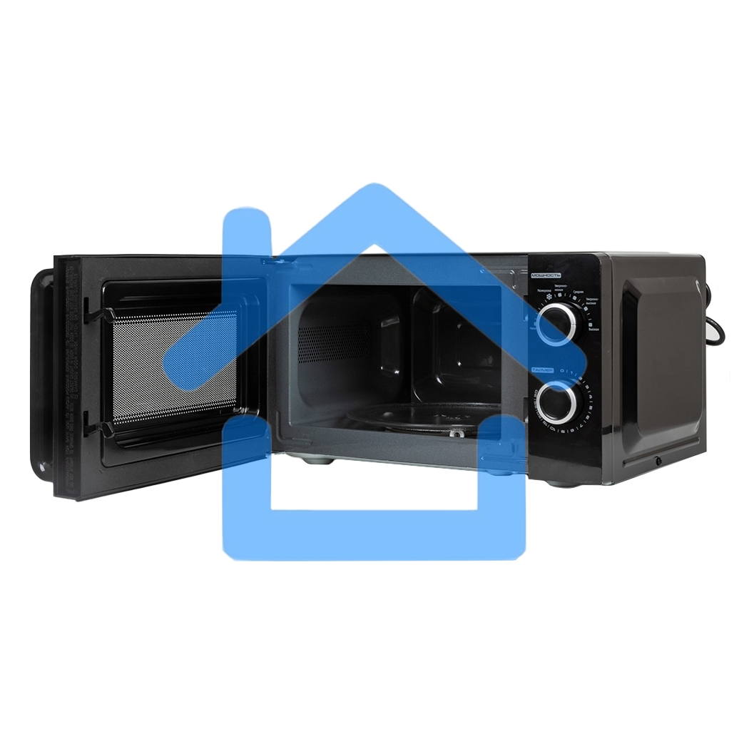 Микроволновая печь JVC JK-MW130M черный, 20 л, 700 Вт, переключатели - поворотный механизм