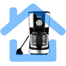 Кофеварка капельная BRAYER BR1122 черный, исп. кофе - молотый, 1.5 л, 900 Вт