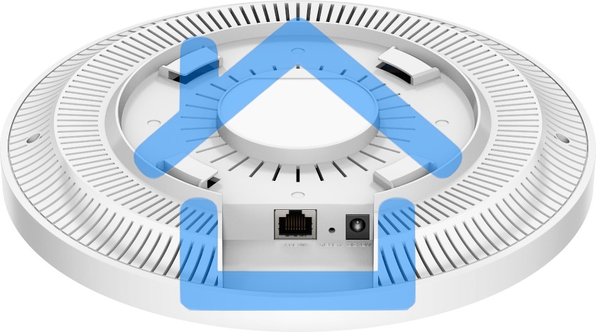 Точка доступа CUDY AC1200 Dual Band Gigabit Ceiling Mount Access Point, MT7621DAN+MT7613B+MT7603E, 867Mbps at 5GHz + 300Mbps at 2.4GHz, 1 x GbE RJ45 Port, Support 12V DC or 802.3af PoE or Passive PoE, Internal Antennas, 48V passive PoE adapter included, C