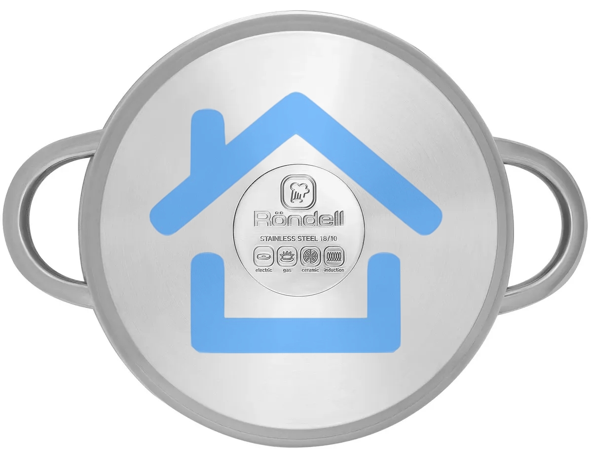 Кастрюля Rondell Point RDS-1310 2 л. d=18 см с крышкой, нержавеющая сталь 18/10