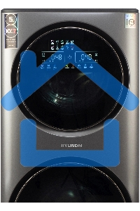 стирально-сушильная машина Hyundai Proxima WMD9424 темно-серебристый, загр. фронтальная макс.: 15 кг 1400 об/мин класс: А+++