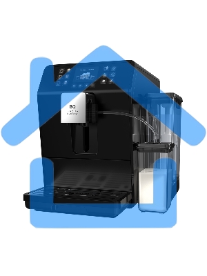 Кофемашина автоматическая BQ CM6001 черный, исп. кофе - зерновой/молотый, 1,5 л, 1450 Вт, 19 бар