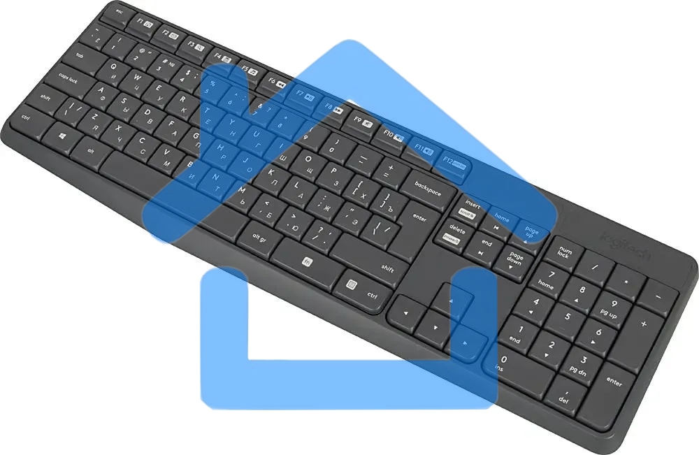 Клавиатура + мышь Logitech MK235 клав:черный мышь:черный USB беспроводная
