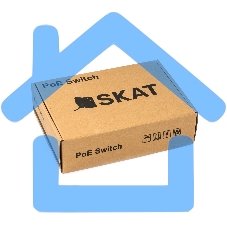 Коммутатор бесперебойный SKAT PoE-5E-1S UPS POE 120Вт порты: 5-Ethernet 1-Uplink