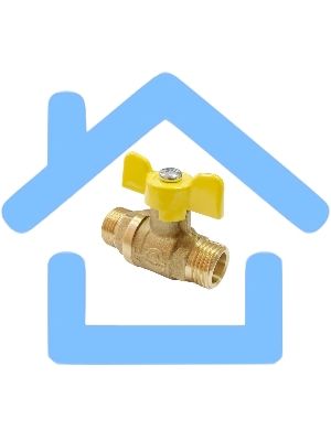 Кран шаровой для газа VALFEX 11Б27фтМ 3/4' НН ручка бабочка