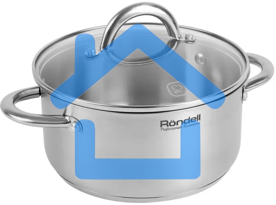 Кастрюля Rondell Point RDS-1310 2 л. d=18 см с крышкой, нержавеющая сталь 18/10