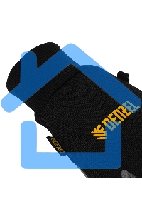 Перчатки универсальные Denzel 68092 двойные, работа с сенсорным экраном, вязаная манжета, размер 8