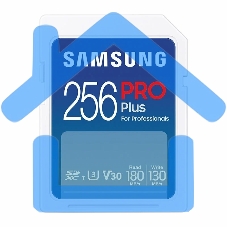 Флеш карта SDXC 256GB Samsung PRO Plus Class 10, A2, V30, UHS-I (U3), W 130 МБ/с, R 180 МБ/с, <MB-SD256S/EU>