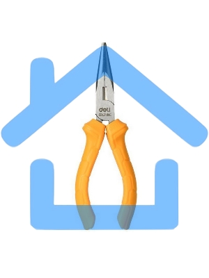 Удлиненные плоскогубцы Deli DL2106C 160мм, пластиковая рукоять