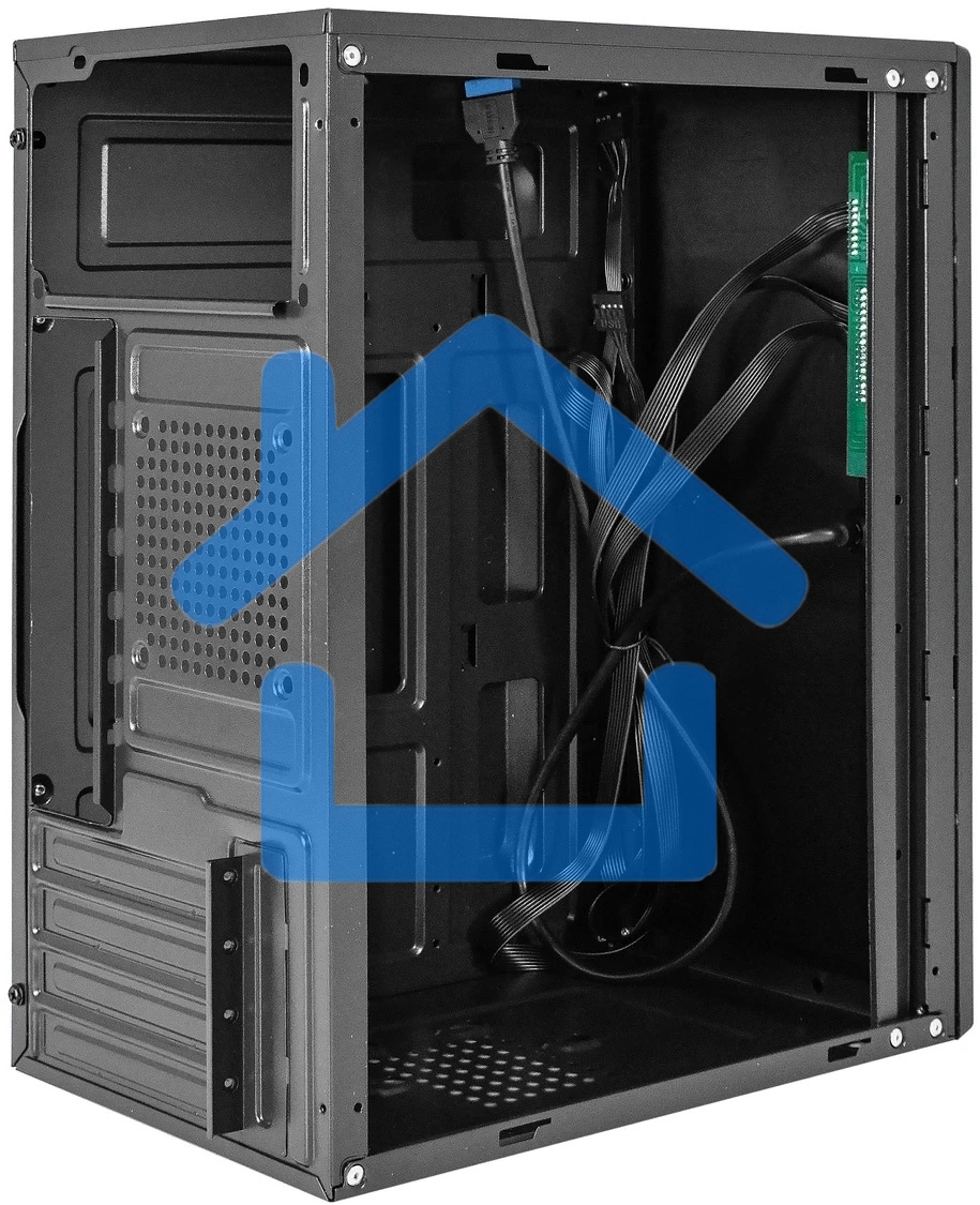 Компьютерный корпус Minitower ExeGate BAA-408U-AA500 (mATX, БП AA500 с вент. 8см, 2*USB/1*USB 3.0, HD Audio, черный)