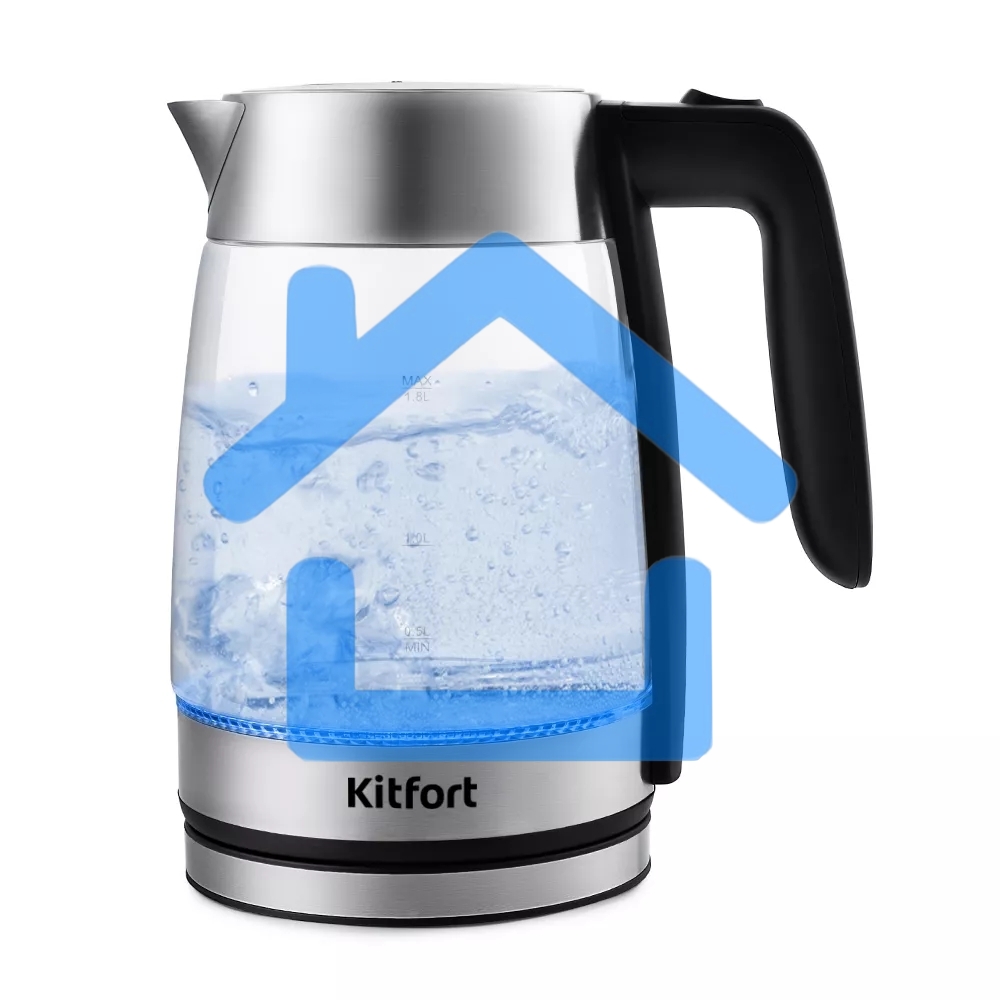 Чайник электрический KITFORT KT-641 1,8 л, 2200 Вт, серебристый