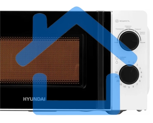 Микроволновая печь Hyundai HYM-M2047 белый, 20 л, 700 Вт, переключатели - поворотный механизм