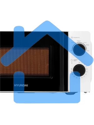 Микроволновая печь Hyundai HYM-M2047 белый, 20 л, 700 Вт, переключатели - поворотный механизм