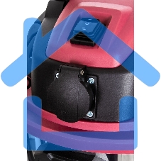 Строительный пылесос Pioneer VC299C серебристый с красным, 1600 Вт, уборка сухая/влажная/выдув, пылесборник бак, 30 л