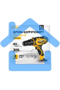 Дрель-шуруповерт Denzel ISD-300-13, Сетевая, 330Вт, Ударная