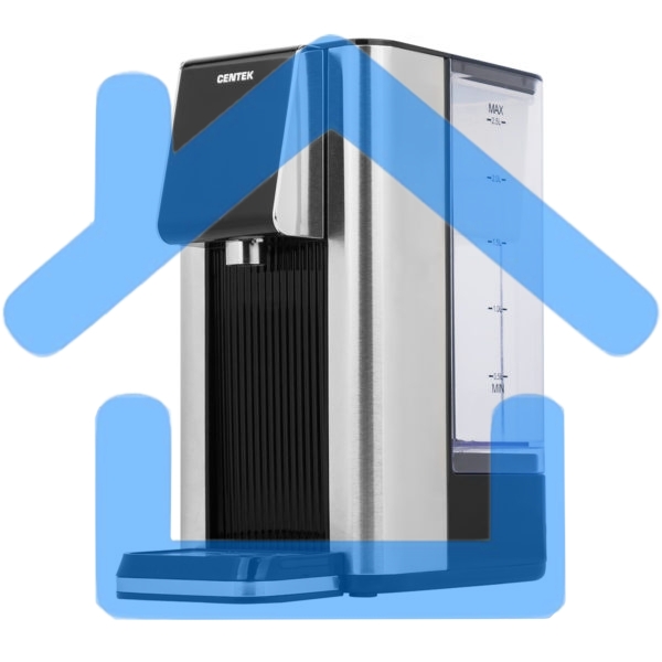 Термопот проточный Centek CT-3201 2,5 л, 2600 Вт, черный/серебристый