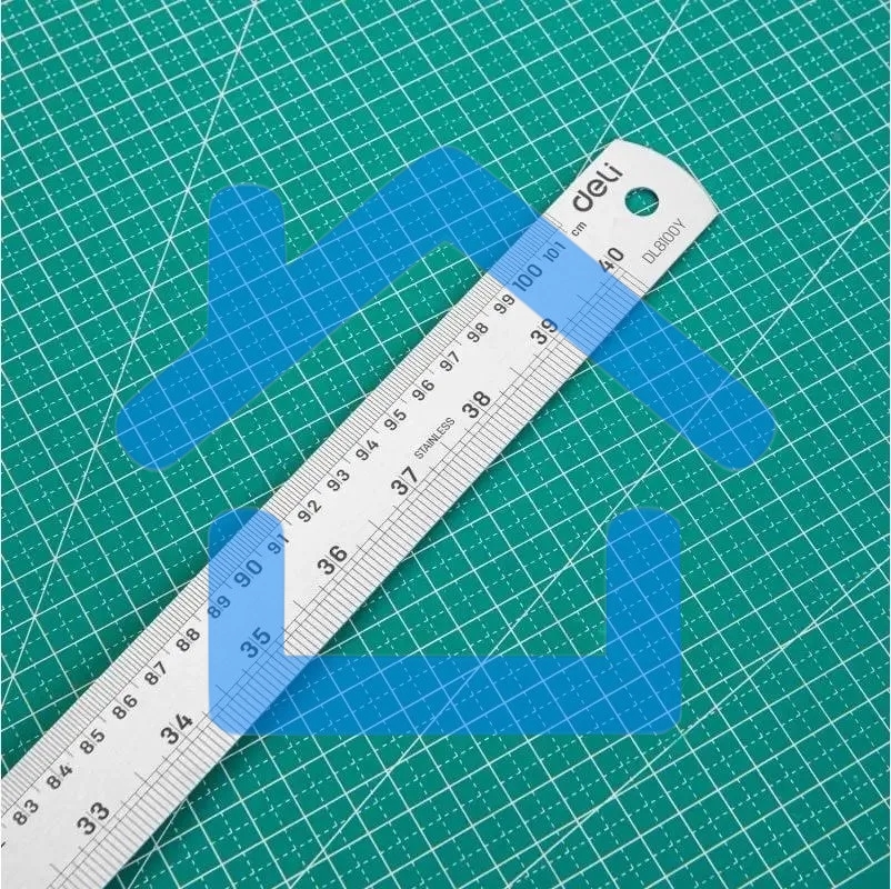 Линейка стальная Deli DL8100Y 1000мм нержавеющая сталь