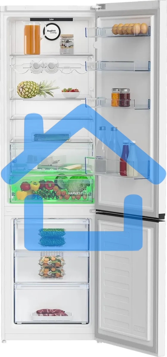 Холодильник Beko B3RCNK402HW белый двухкамерный 257/100л морозилка снизу