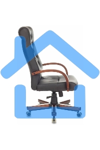 Кресло руководителя Бюрократ T-9928WALNUT/ECO черный, эко.кожа, крестовина металл/дерево