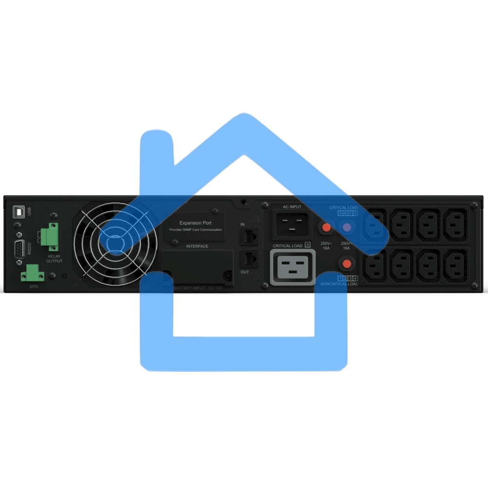 Источник бесперебойного питания Online CyberPower OL3000ERTXL2U 3000VA/2700W USB/RS-232/Dry/EPO/SNMPslot/RJ11/45/ВБМ (8 IEC С13, 1 IEC C19)