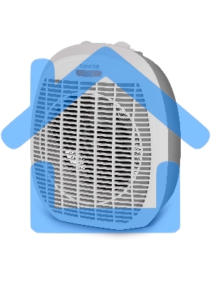 Тепловентилятор Sencor SFH 7017WH, белый, 2000 Вт, 20 м2, термостат