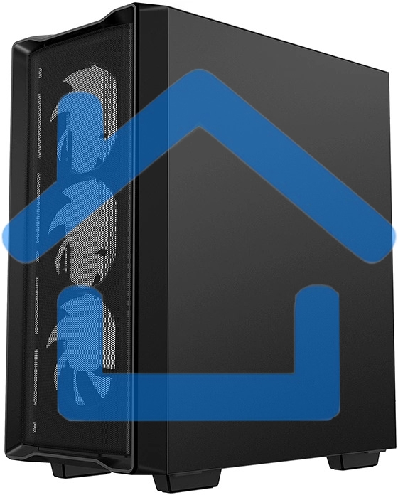 Компьютерный корпус Deepcool CC560 MESH V2 черный без БП ATX 8x120мм 5x140мм 1xUSB 2.0 audio bott PSU