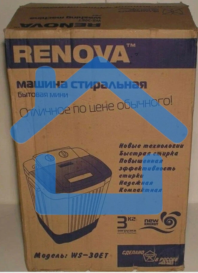Стиральная машина Renova WS-30ЕT белый, загрузка вертикальная3 кг, без отжима, класс: А+