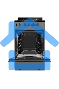 Плита газовая Maunfeld MGC50GEGR08 серый, конфорок 4 шт, духовка 59 л, 50 см x 88 см x 65 см