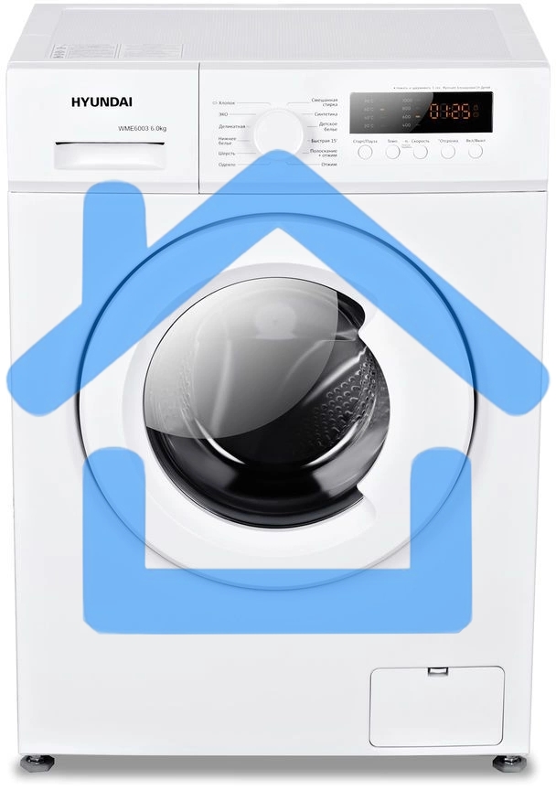 Стиральная машина Hyundai WME6003 белый, загр. фронтальная макс.: 6 кг 1000 об/мин класс: А++