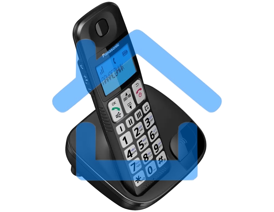 Телефон беспроводной (DECT) Panasonic KX-TGE110UCB черный