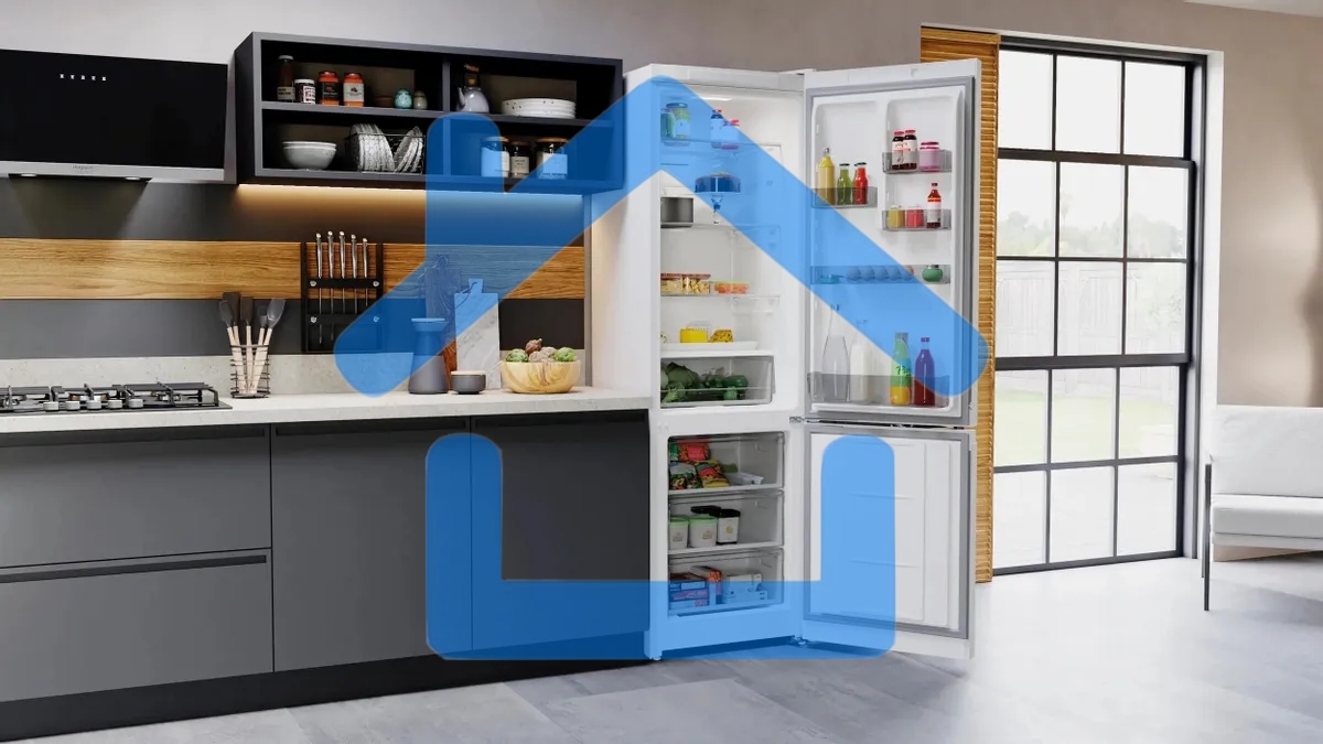 Холодильник Hotpoint HT 5200 W белый двухкамерный 247/78л морозилка снизу, No Frost