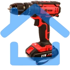 Дрель-шуруповерт Edon AD-21AP, Аккумуляторная, 21В, 2 АКБ, Кейс