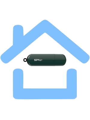 Флешка USB 64 Gb Silicon Power Lux Mini 320, USB 2.0, Green