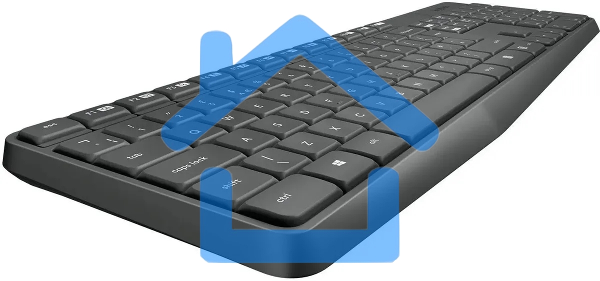 Клавиатура + мышь Logitech MK235 клав:черный мышь:черный USB беспроводная