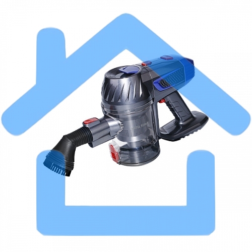 Пылесос вертикальный BQ VC1002H синий, питание от аккумулятора, 150 Вт, уборка сухая, пылесборник 0.7 л, работа от АКБ max 35 мин