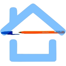 Ручка шариковая Silwerhof Orange, d=0.7мм, синие чернила, одноразовая ручка, линия 0.5мм шестигранная