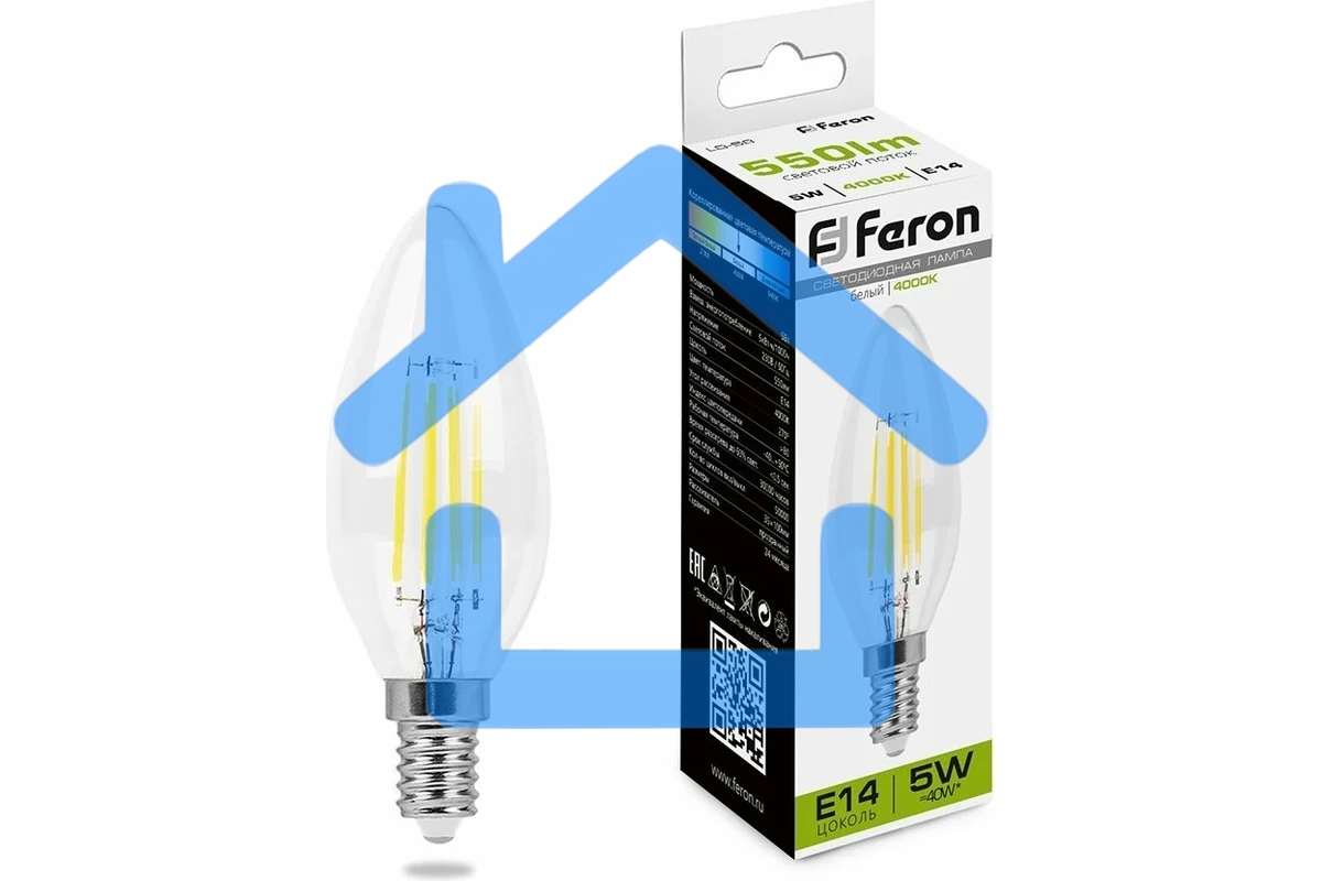 Лампа светодиодная FERON LB-58 (25573) 5W 230V E14 4000K