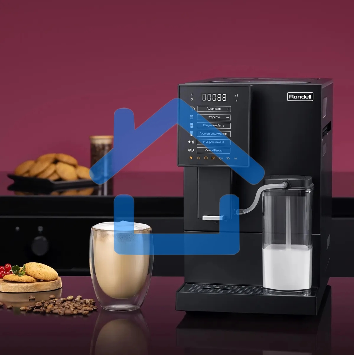 Кофемашина Rondell RDE-1118 1350Вт черный