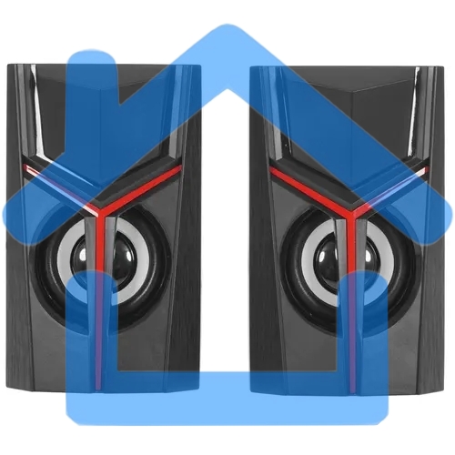 Акустическая система 2.0 Qumo TRON AS007, 10 ВТ, объемное звучание, RGb подсветка, USB/Jack 3,5мм