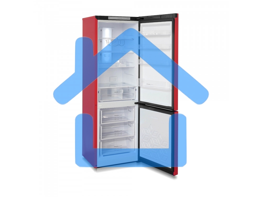 Холодильник Бирюса Б-H960NF красный двухкамерный 240/100л морозилка снизу, No Frost