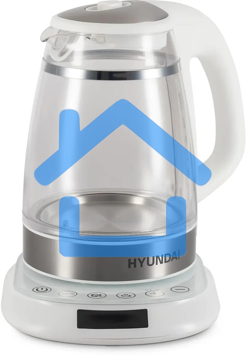 Чайник электрический Hyundai HYK-G5507 1.7л. 2200Вт белый/серебристый корпус: стекло