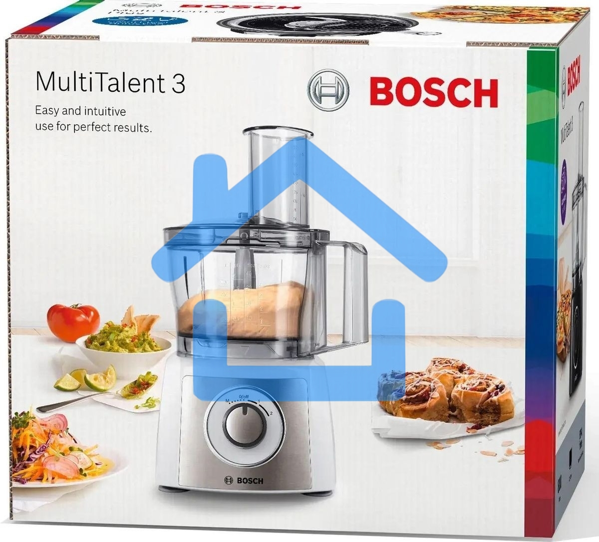 Кухонный комбайн Bosch MCM3501M 800 Вт, Скорости: 2, Блендер 1 л, Чаша 2.3 л, черный/серебристый