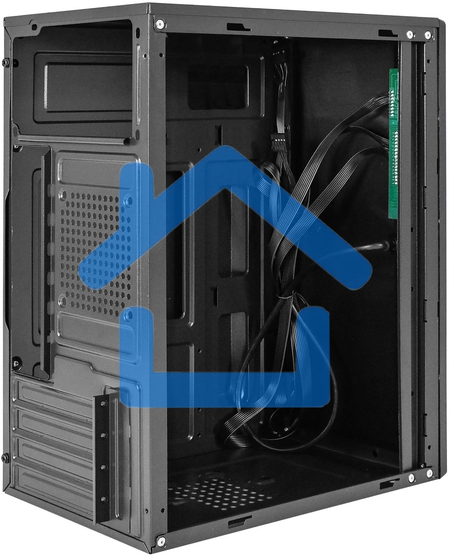 Компьютерный корпус Minitower ExeGate BAA-408-AA500 (mATX, БП AA500 с вент. 8см, 2*USB, HD Audio, черный)