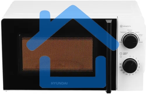 Микроволновая печь Hyundai HYM-M2047 белый, 20 л, 700 Вт, переключатели - поворотный механизм