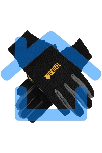 Перчатки универсальные Denzel 68092 двойные, работа с сенсорным экраном, вязаная манжета, размер 8