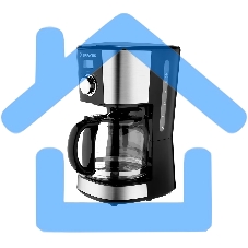 Кофеварка капельная BRAYER BR1122 черный, исп. кофе - молотый, 1.5 л, 900 Вт