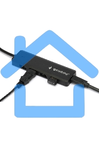 Концентратор USB 3.0 Gembird UHB-C424, 4 порта, кабель Type-C 19см, с доп питанием (Type-C)